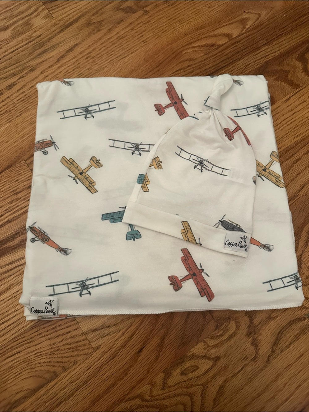 Copper Pearl Swaddle Blanket and Hat